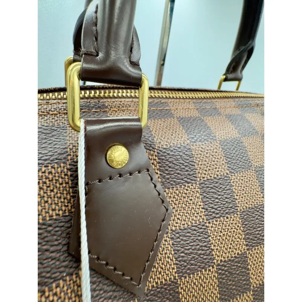 Louis Vuitton Damier Ebene Speedy 30 Handbag Made in France 2012 Authentic